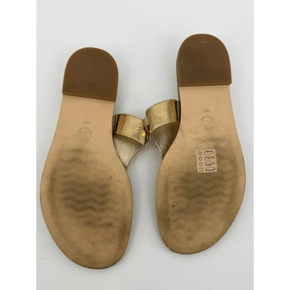 metallic leather sandals, Michael Kors Carson Flat Thong (11)